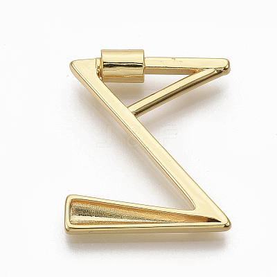 Brass Screw Carabiner Lock Charms KK-T046-001G-Z-NF-1