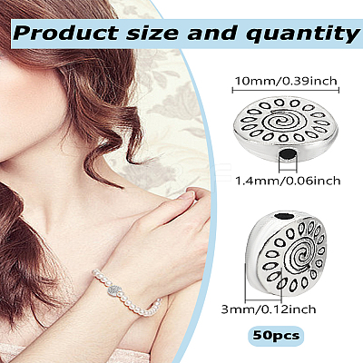 50Pcs Alloy Beads DIY-LP0001-23-1