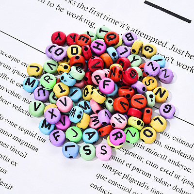 Craft Mixed Color Acrylic Beads SACR-YW0001-07-1