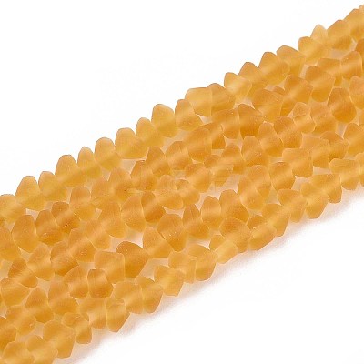 Frosted Transparent Glass Beads Strands GLAA-N016-4mm-24-1