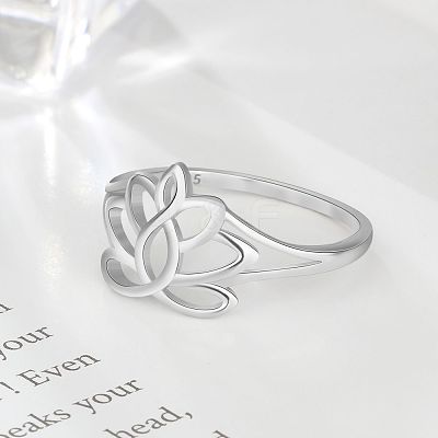 Flower 925 Sterling Silver Finger Rings FS-WG1E6A3-01-1