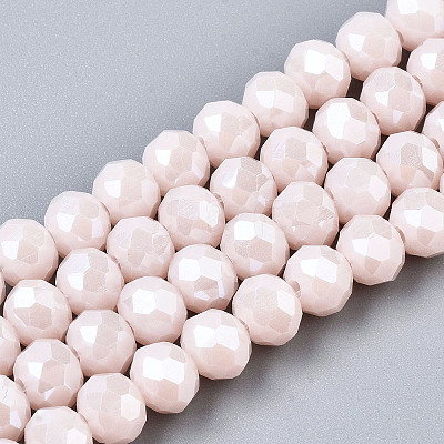 Electroplate Glass Beads Strands EGLA-A034-P1mm-A08-1