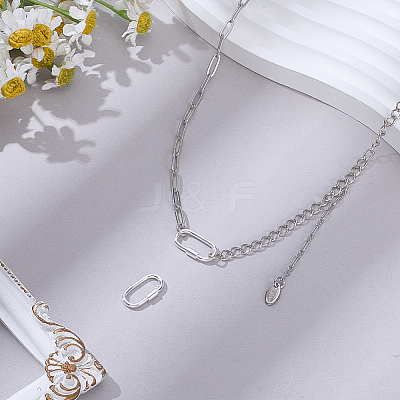2Pcs 925 Sterling Silver Locking Carabiner STER-PH0004-52B-1