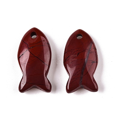 Natural Red Jasper Pendants G-N342-106G-1