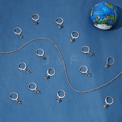 30Pcs 314 Stainless Steel Leverback Earring Findings STAS-UN0037-62-1
