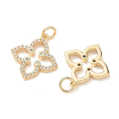 SHEGRACE Brass Micro Pave Clear Cubic Zirconia Pendants XGRQ3P903-637G-1