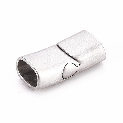 Tarnish Resistant 304 Stainless Steel Magnetic Clasps with Glue-in Ends X-STAS-G071-39P-1