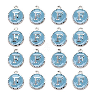 Platinum Plated Alloy Enamel Charms LS-ENAM-S118-04F-P-1