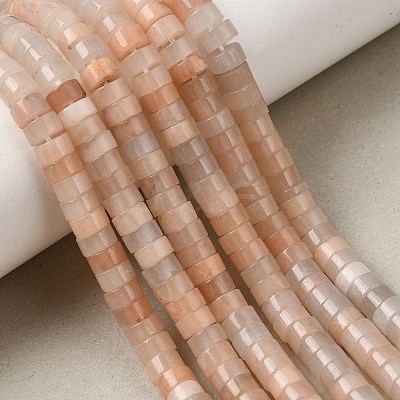 Natural Peach Moonstone Beads Strands GG-CBA8682-B07-1