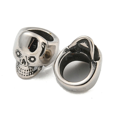 316 Surgical Stainless Steel European Beads STAS-Q326-06AS-03-1