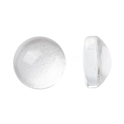 Transparent Glass Cabochons GGLA-R026-6mm-1