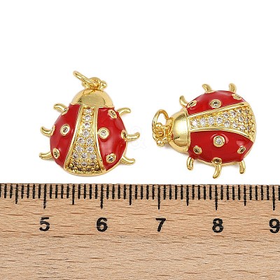 Brass Micro Pave Cubic Zirconia Pendants KK-L241-05G-1
