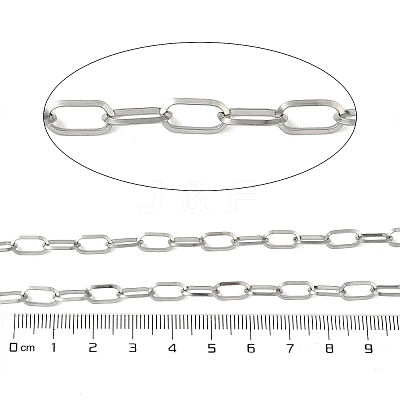 304 Stainless Steel Paperclip Chains CHS-P024-03P-1