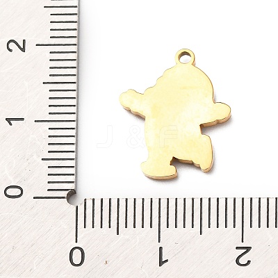 Christmas 304 Stainless Steel Enamel Pendants STAS-B112-02G-07-1