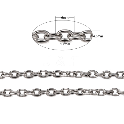 Tarnish Resistant 304 Stainless Steel Cable Chains X-CHS-R009-11-1