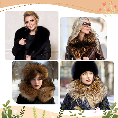 Polyester Faux Fur Collar AJEW-WH0709-230A-1