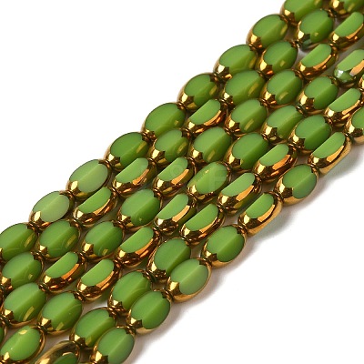 Electroplate Glass Beads Strands EGLA-P061-02A-08-1