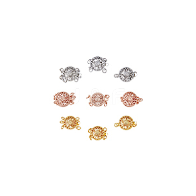 9Pcs 9 Styles Brass Box Clasps KK-DC0002-94-1