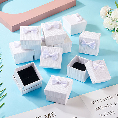 Square Cardboard Paper Ring Gift Storage Boxes CON-TAC0001-17B-1