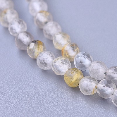 Natural Rutilated Quartz Beaded Necklaces NJEW-K114-B-A10-1