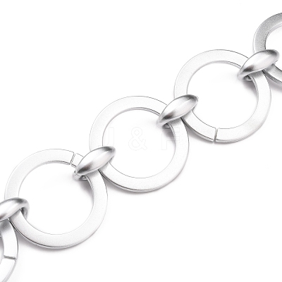 Handmade Spray Painted CCB Plastic Link Chains AJEW-JB00830-01-1