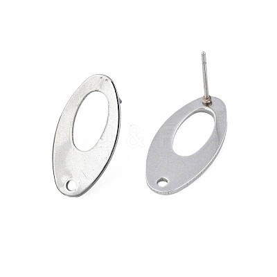 Non-Tarnish 201 Stainless Steel Stud Earring Findings STAS-N095-115-1
