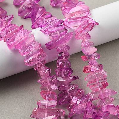 Natural Dyed Quartz Beads Strands G-G791-14P-1