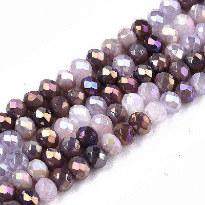 Opaque Glass Beads Strands X-GLAA-T006-12B-1