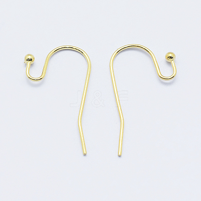 Long-Lasting Plated Brass Earring Hooks X-KK-K204-136G-NF-1