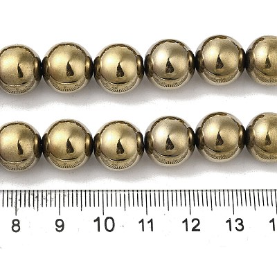 Electroplated Synthetic Magnetic Hematite Beads Strands G-I364-K01-02-1