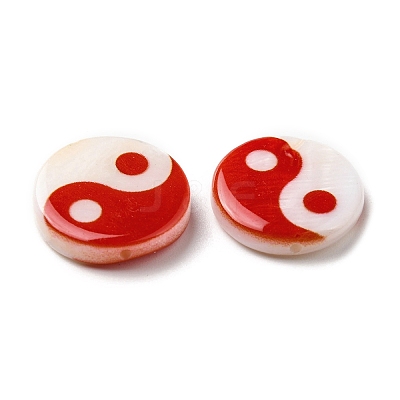 Printed Natural Freshwater Shell Beads SHEL-R129-07C-02-1