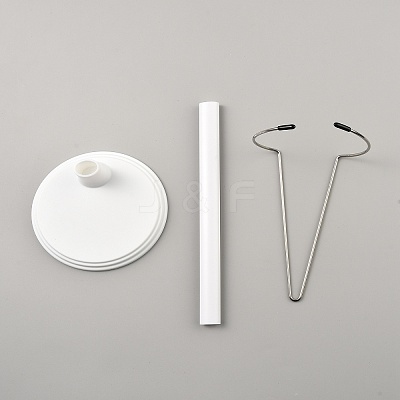 304 Stainless Steel Adjustable Height Doll Stands FIND-WH0260-44A-02-1