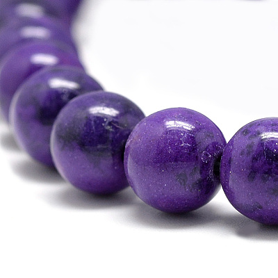 Synthetic Ocean White Jade Beads Strands G-S254-6mm-B03-1