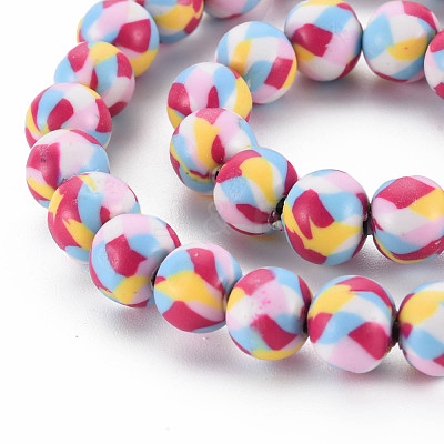 Handmade Polymer Clay Beads Strands CLAY-N008-054-06-1