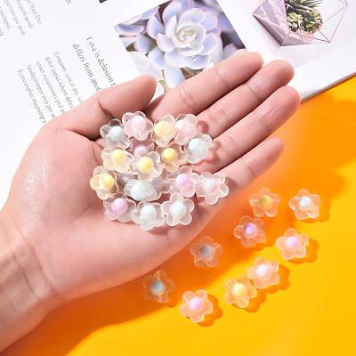 50Pcs 5 Colors Transparent Acrylic Beads TACR-CC0001-03-1