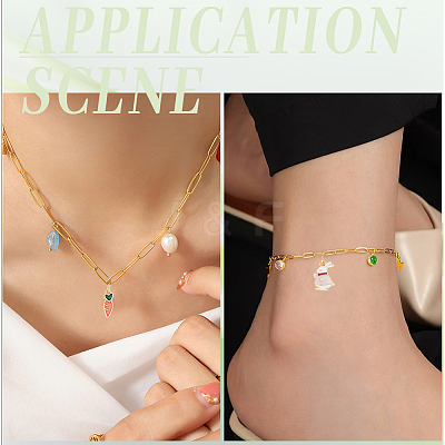 8Pcs 2 Styles Brass Enamel Pendants KK-BBC0025-04-1