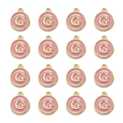Golden Plated Alloy Enamel Charms X-ENAM-S118-07G-1