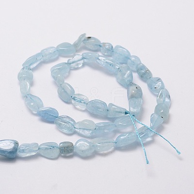 Natural Aquamarine Chip Bead Strands X-G-M298-20-1