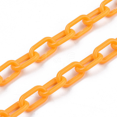 Handmade Opaque Acrylic Paperclip Chains X-KY-S166-002J-1
