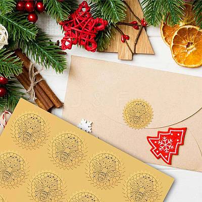 34 Sheets Self Adhesive Gold Foil Embossed Stickers DIY-WH0509-069-1