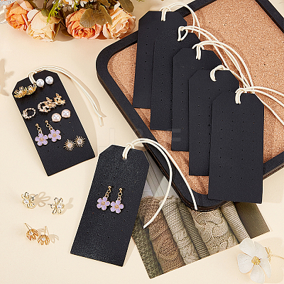 Portable PU Leather Earring Display Cards EDIS-WH0016-062-1