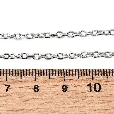 Tarnish Resistant 304 Stainless Steel Cable Chain Necklaces STAS-O053-06P-1