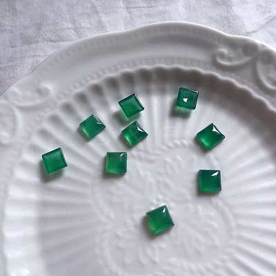 Natural Green Onyx Agate(Dyed & Heated) Cabochons FIND-PW0024-28-1