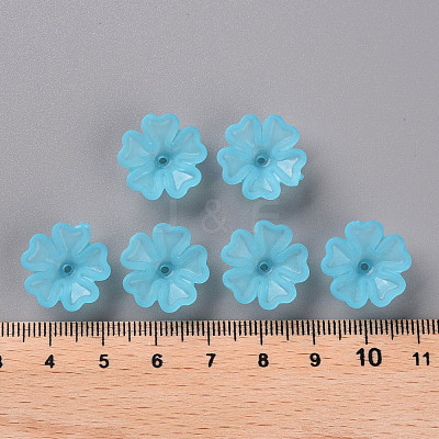 Transparent Frosted Acrylic Bead Caps MACR-S371-04A-755-1