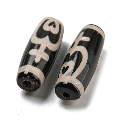 Tibetan Style dZi Beads Strands G-P526-B02-1