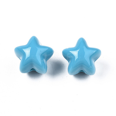 Opaque Acrylic Beads X-MACR-N009-009-1