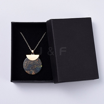 Cellulose Acetate (Resin) Pendant Necklaces NJEW-JN02475-02-1