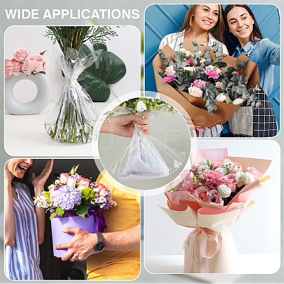 50Pcs Plastic Bouquet Freshness Preservation Bags DIY-WH0899-601A-1