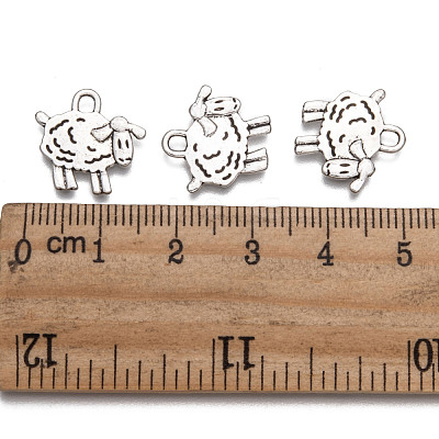 Tibetan Style Zinc Alloy Sheep Pendants X-PALLOY-F009-03-1