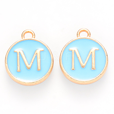 Golden Plated Alloy Enamel Charms ENAM-S118-04M-1